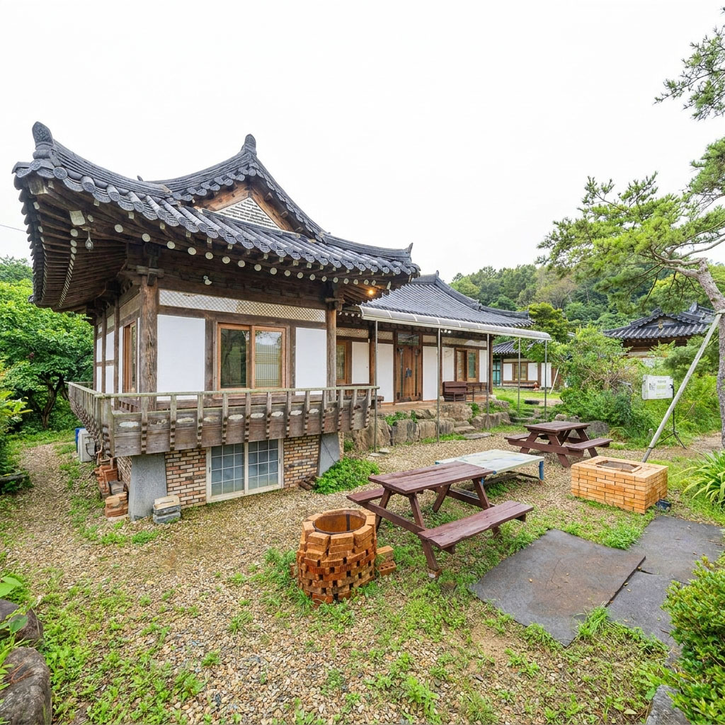 녹차밭 한옥스테이